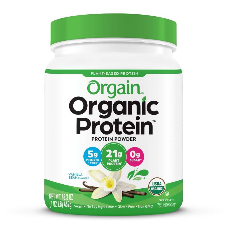 Orgain Organic Vegan Plant-Based Protein Powder - Vanilla Bean - 16.32oz