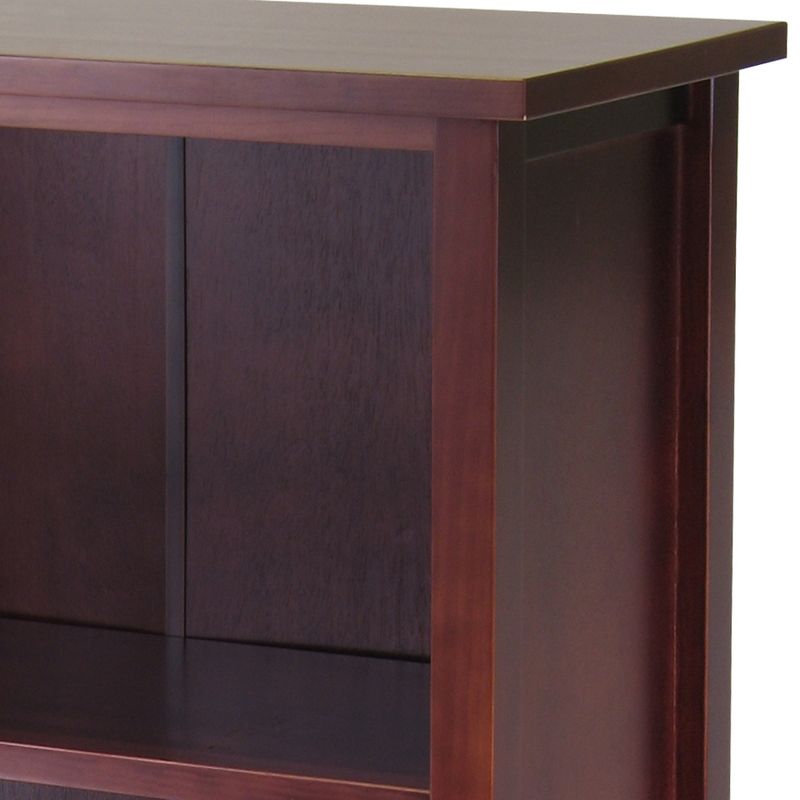 42.99" 4 Tier Milan Storage Shelf or Bookshelf Medium Walnut - Winsome