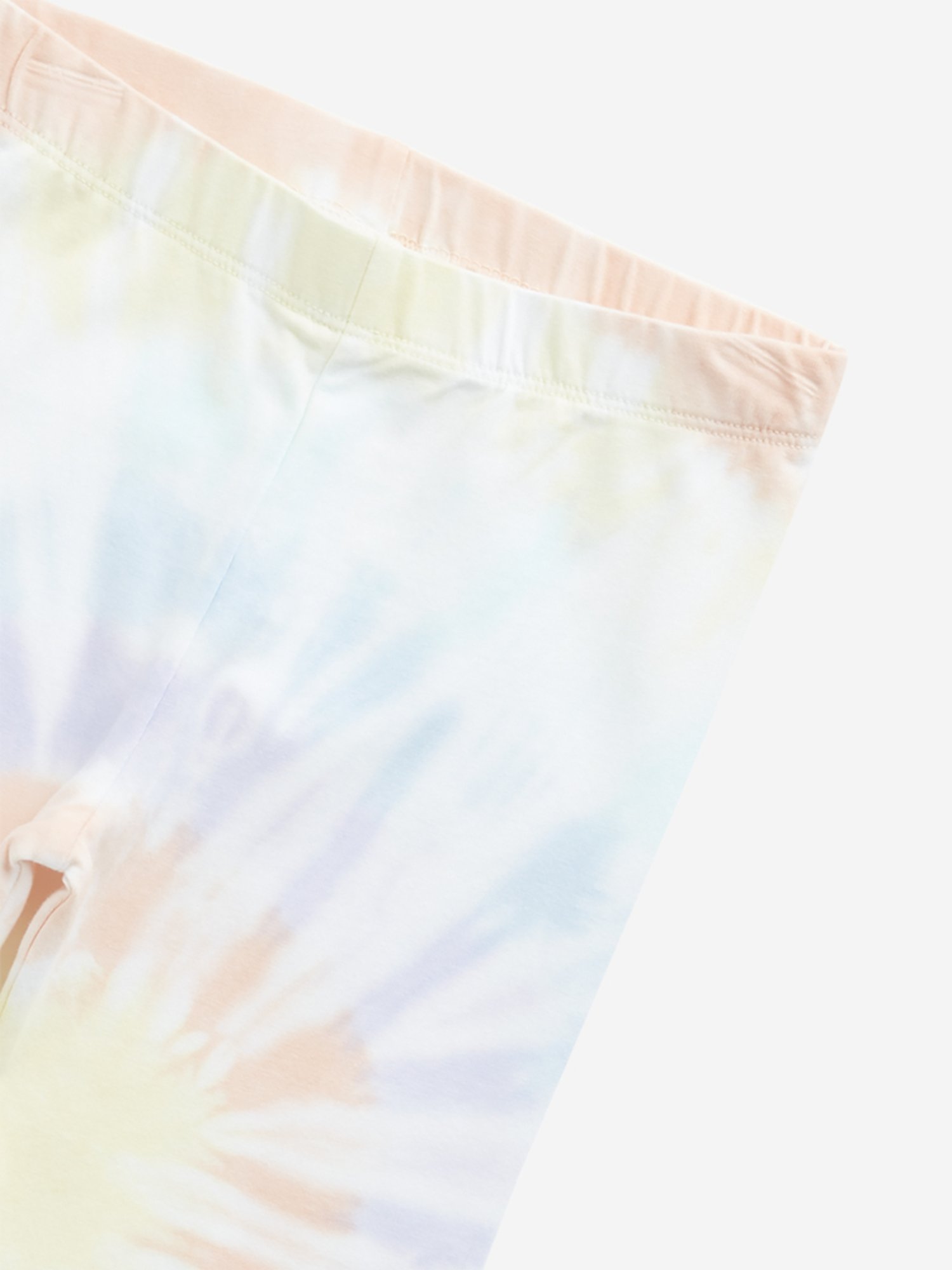 HOP Girls by Westside Yellow Tie-Dye Design Mid-Rise Leggings