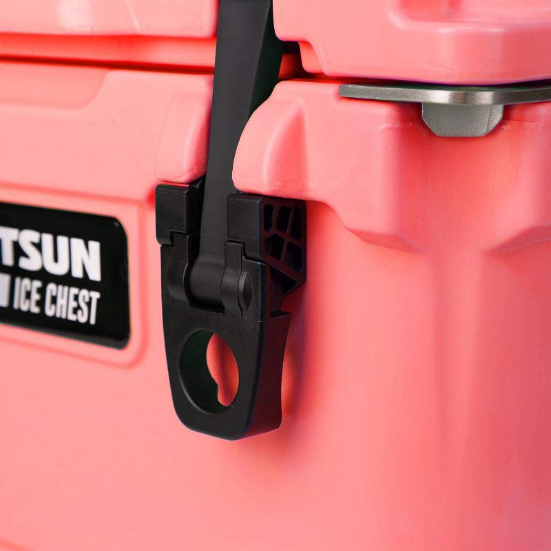 Driftsun Heavy Duty Rotomolded Thermoplastic UV Resistant Portable Commercial Grade Personal 20 Quart Insulated Hard Ice Chest Beverage Cooler, Coral