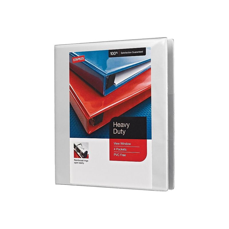 Staples Heavy-Duty .5-inch View Binder White (26316) 976053