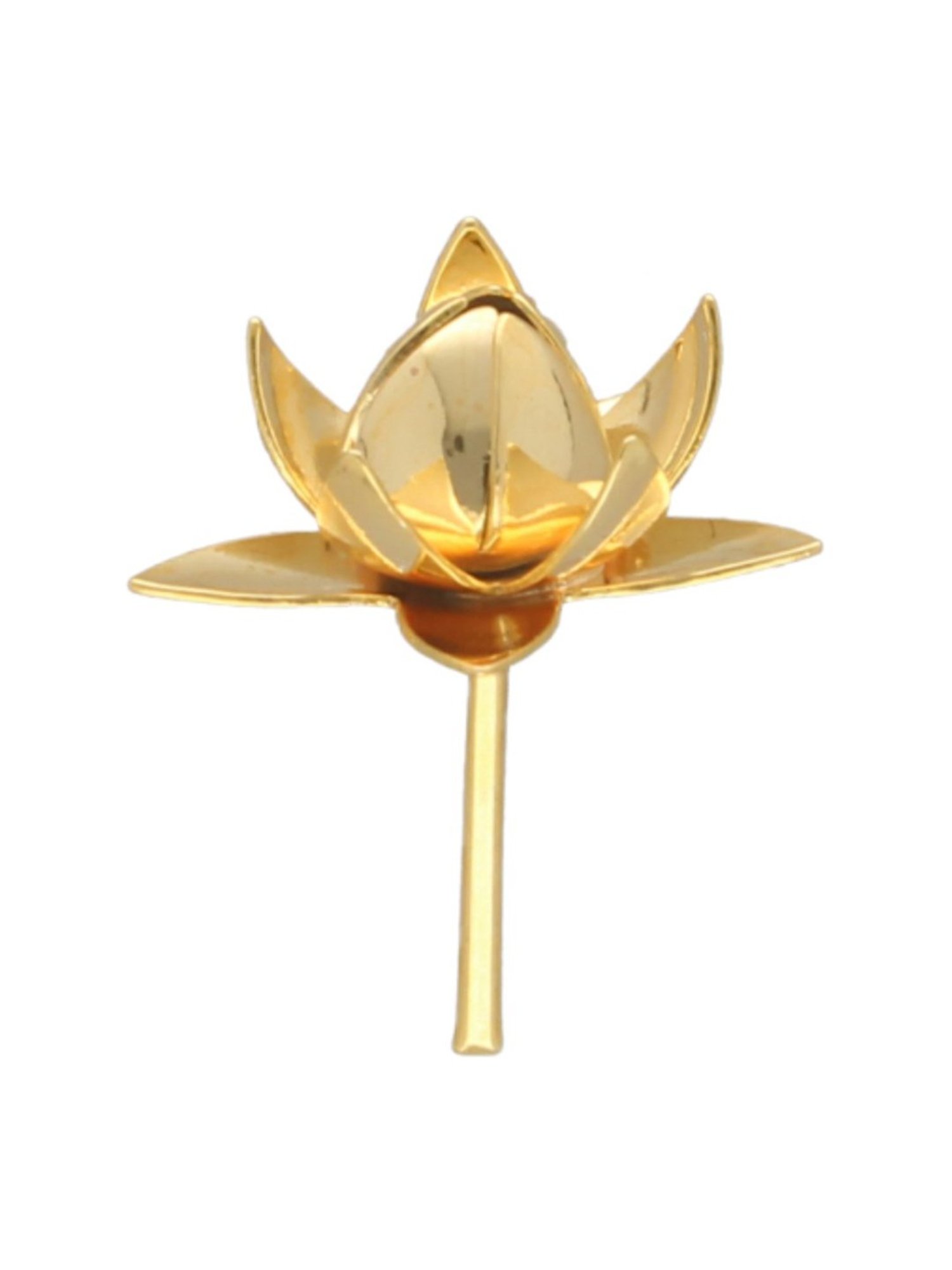 Sri Jagdamba Pearls Golden 0.8 Silver Lotus Pooja Flower - 2.3 gm