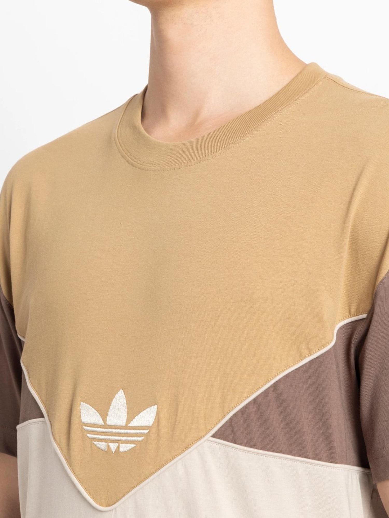 Adidas Originals Brown Cotton Regular Fit Printed T-Shirt