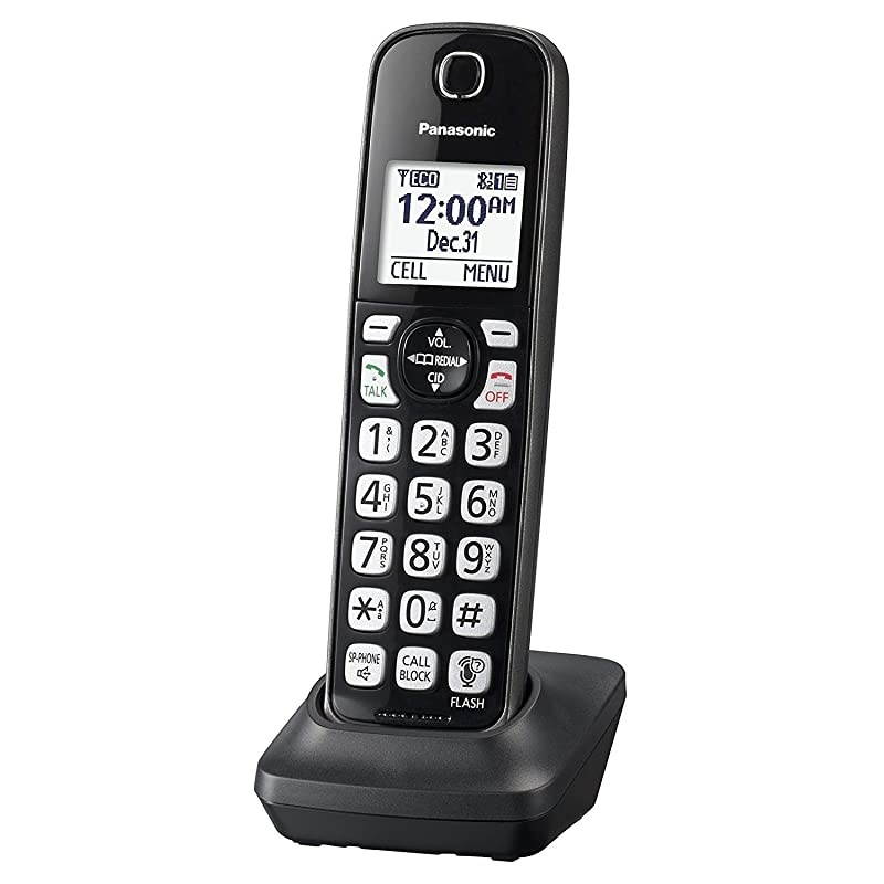 KXTGDA51M Dect 60 Digital Additional Cordless Metallic Black Handset for KXTGD56x Series Renewed