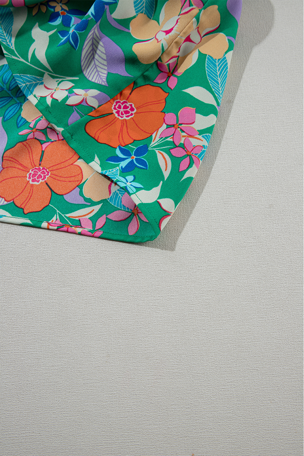 Green Boho Floral Print Ruffle Sleeveless Tiered Maxi Dress