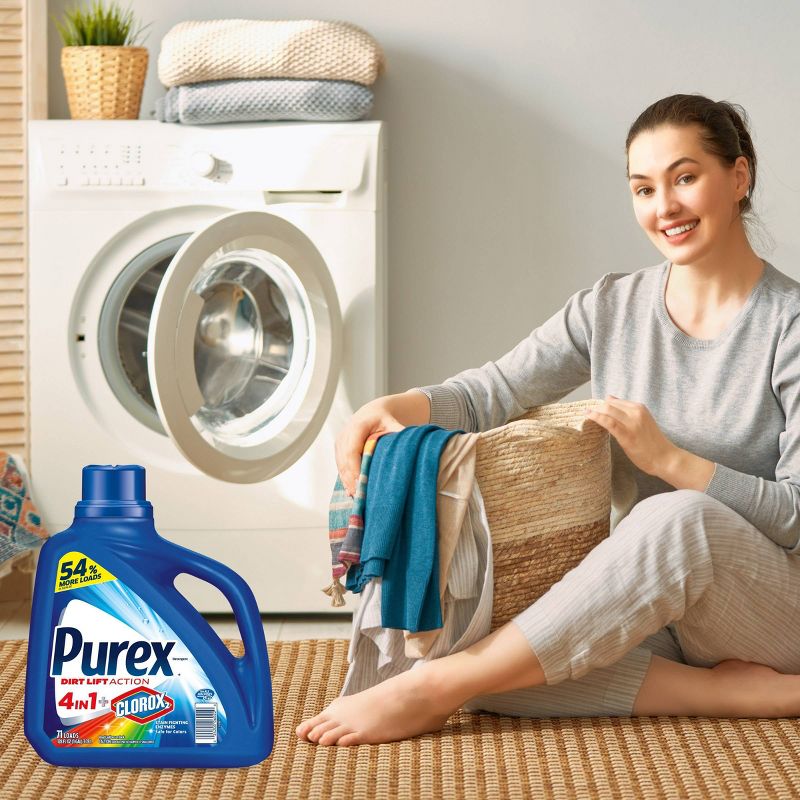 Purex Original Fresh Scent Plus Clorox2 Stain Fighting Enzymes HE Liquid Laundry Detergent - 128 fl oz