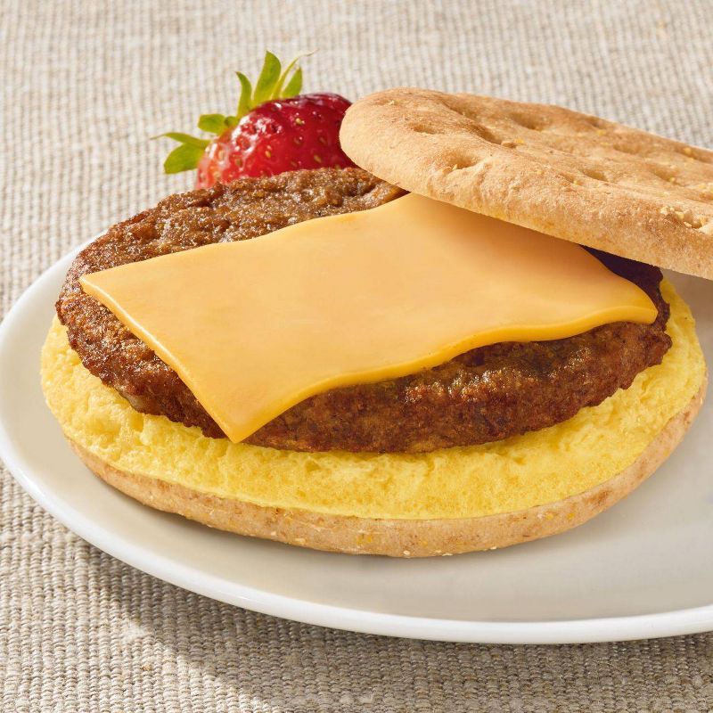 Morningstar Farms Veggie Sausage Egg Cheese Breakfast Frozen Sandwich - 14.8oz