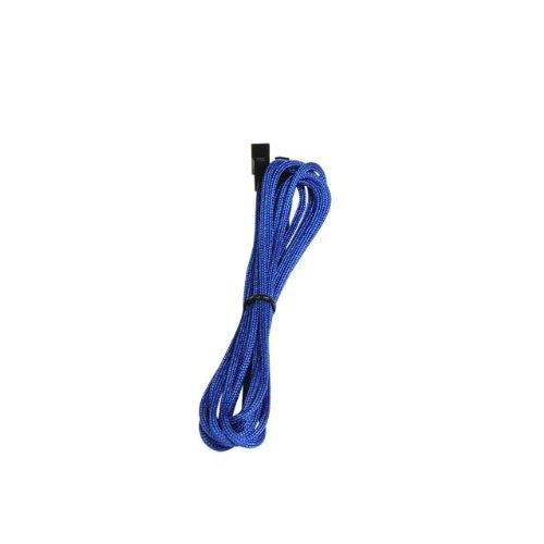 BitFenix Alchemy Multisleeve 3-Pin 60cm Fan Extension Cable - Blue Sleeve/Black Connector (BFA-MSC-3F60BK-RP)