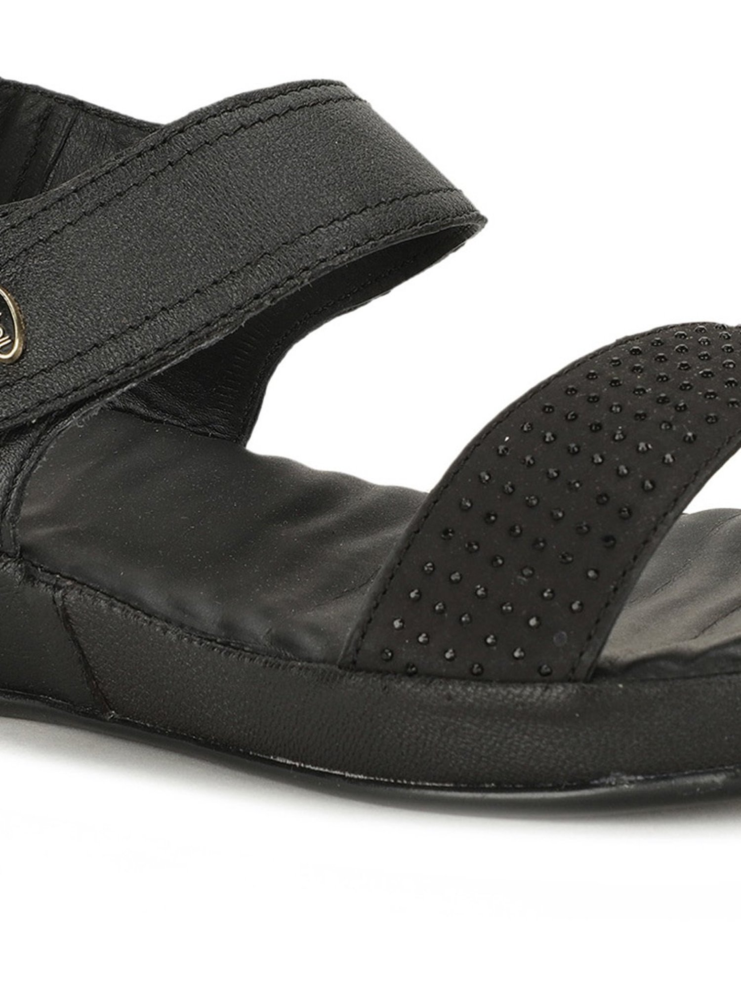 Scholl by Bata Women's Black Ankle Strap Wedges