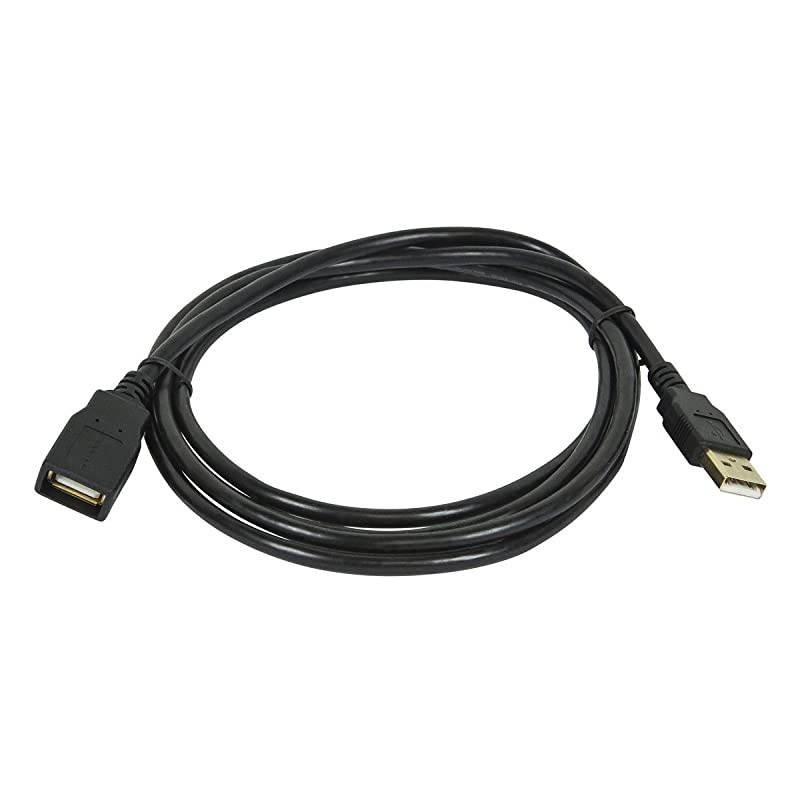 Premium 15 Feet Extra Long USB 20 Extender Cable A Male to A Female 2824AWG Extension Gold Plated Cable Black