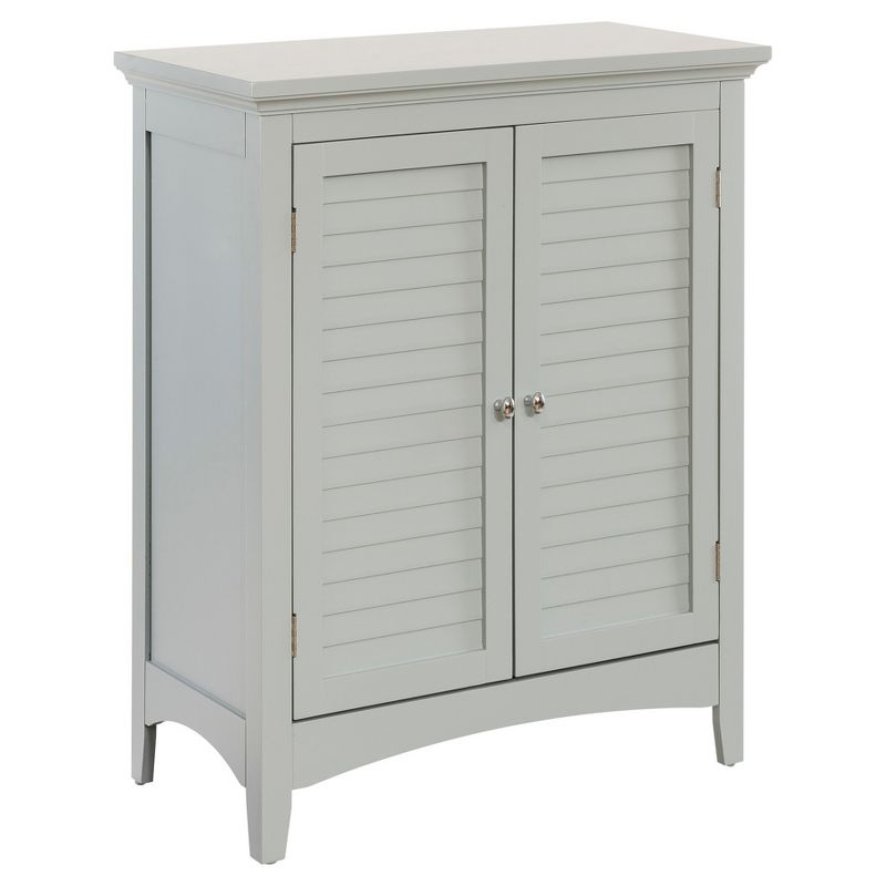 Glancy Double Door Floor Cabinet 32" Gray - Elegant Home Fashions