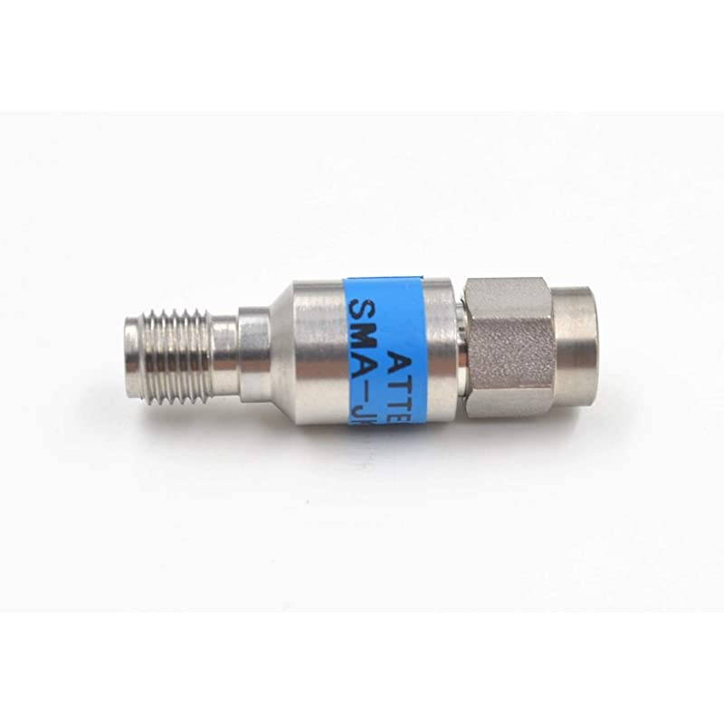 SMA Attenuator, 2W 2 Watts SMA Male to Female DC-6.0GHZ 50ohm Stainless Steel coaxial Power Reducer Blocker (2W, 20db)