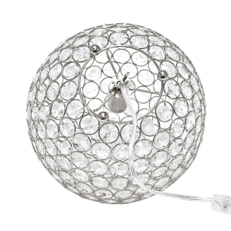 10" Elipse Crystal Ball Sequin Table Lamp Chrome - Elegant Designs