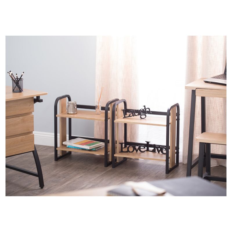 44.25" Ashwood Stackable Bookshelf - Black / Ashwood - Calico Designs