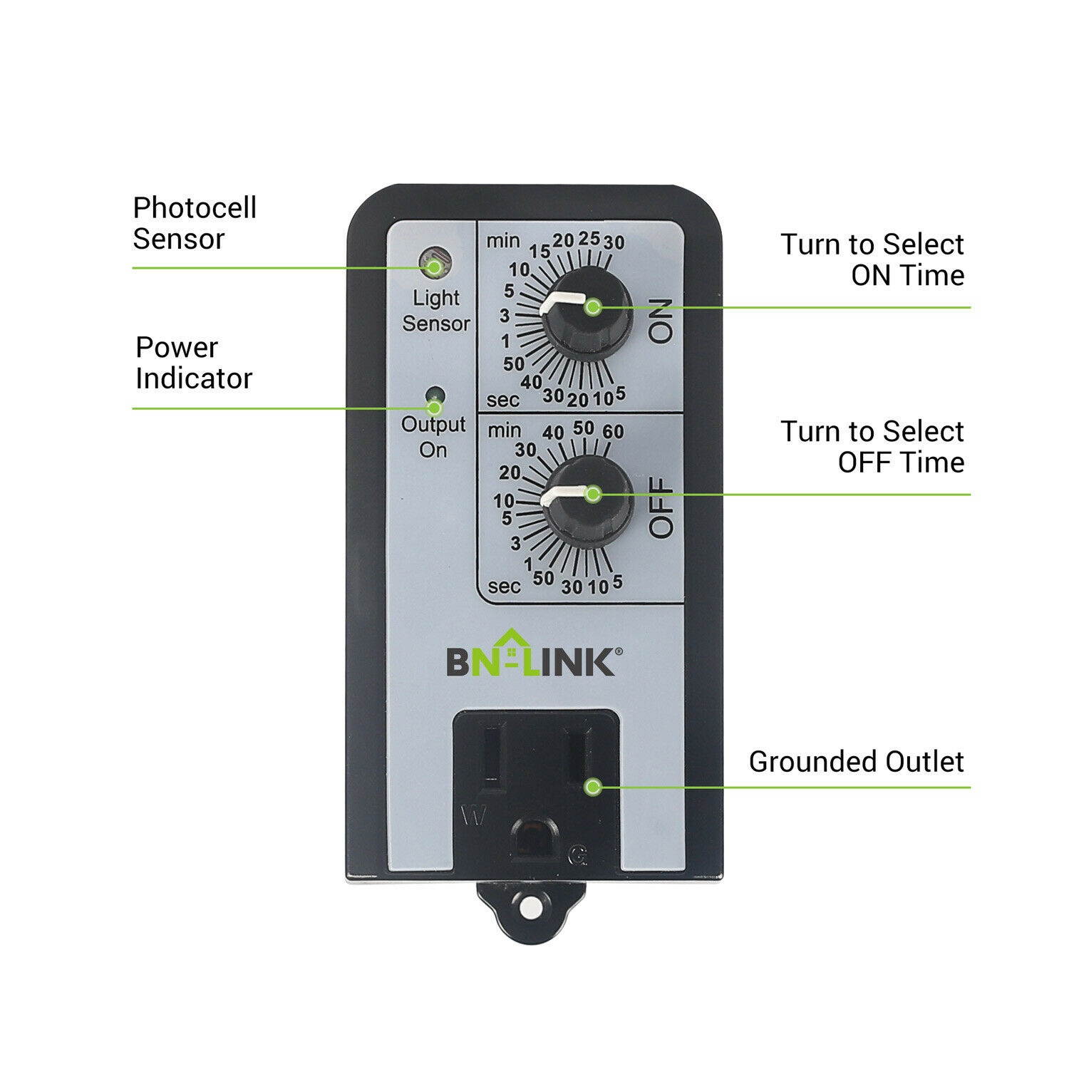 Short Period Repeat Cycle Timer 24 Hours ON OFF Controls Plug In Delay
