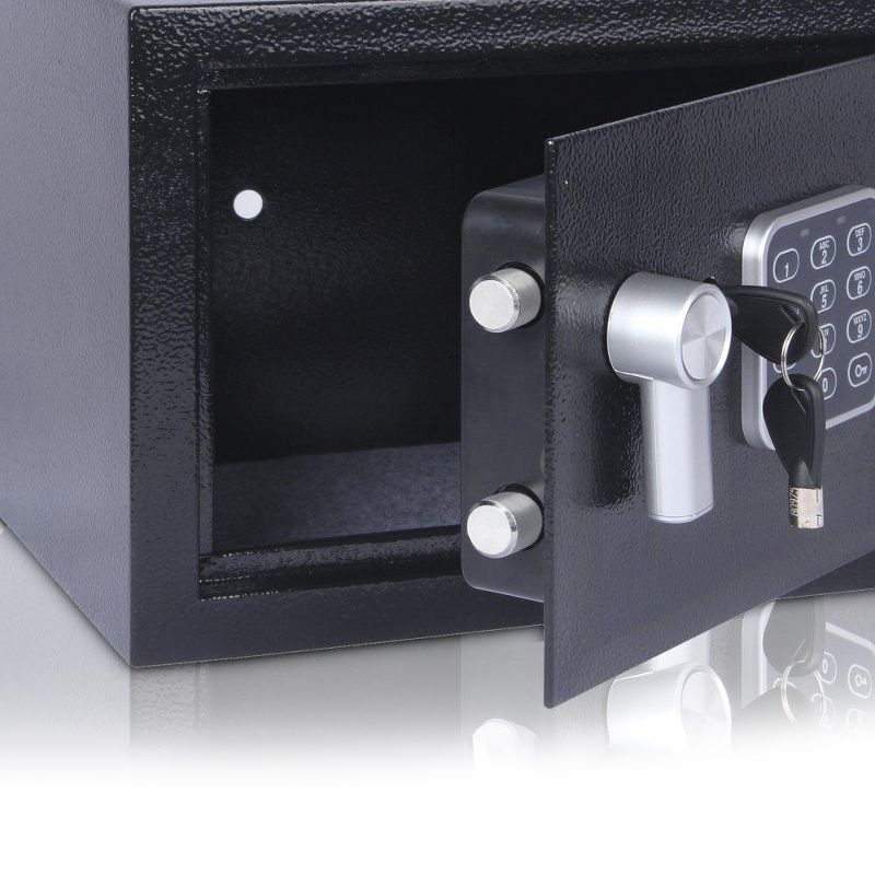 SereneLife Fireproof Security Safe Lock Box with Electronic Digital Combination Control Pad System and 2 Mechanical Manual Access Keys, Black (2 Pack)