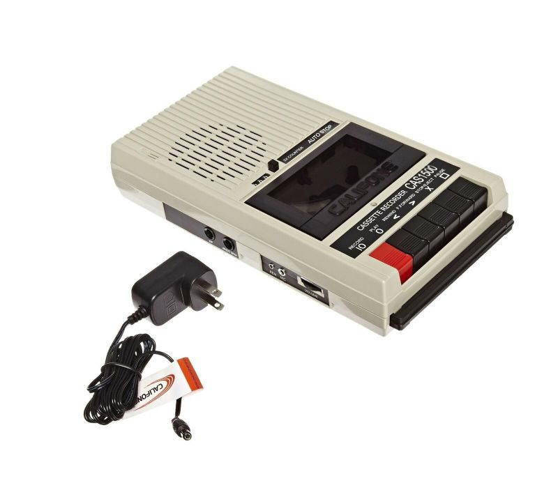 Califone CAS1500 Cassette Player/Recorder, Built-in Microphone, AC/DC Power, ...