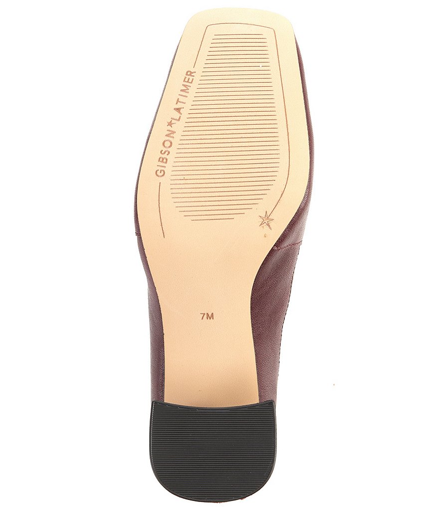 Gibson & Latimer Ritah Lizard Embossed Block Heel Loafer Pumps