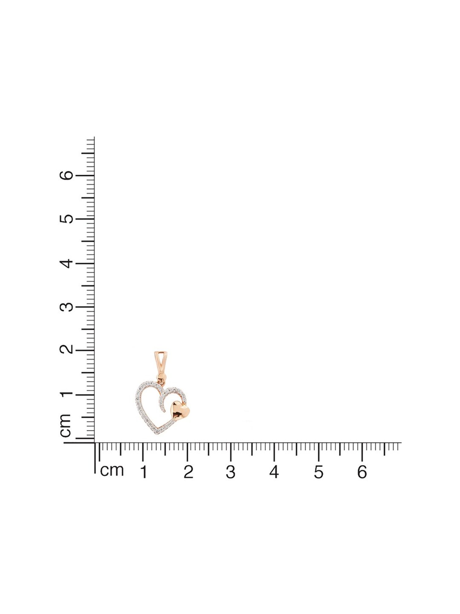 Waman Hari Pethe Jewellers 18k Rose Gold & Diamond Pendant without Chain for Women