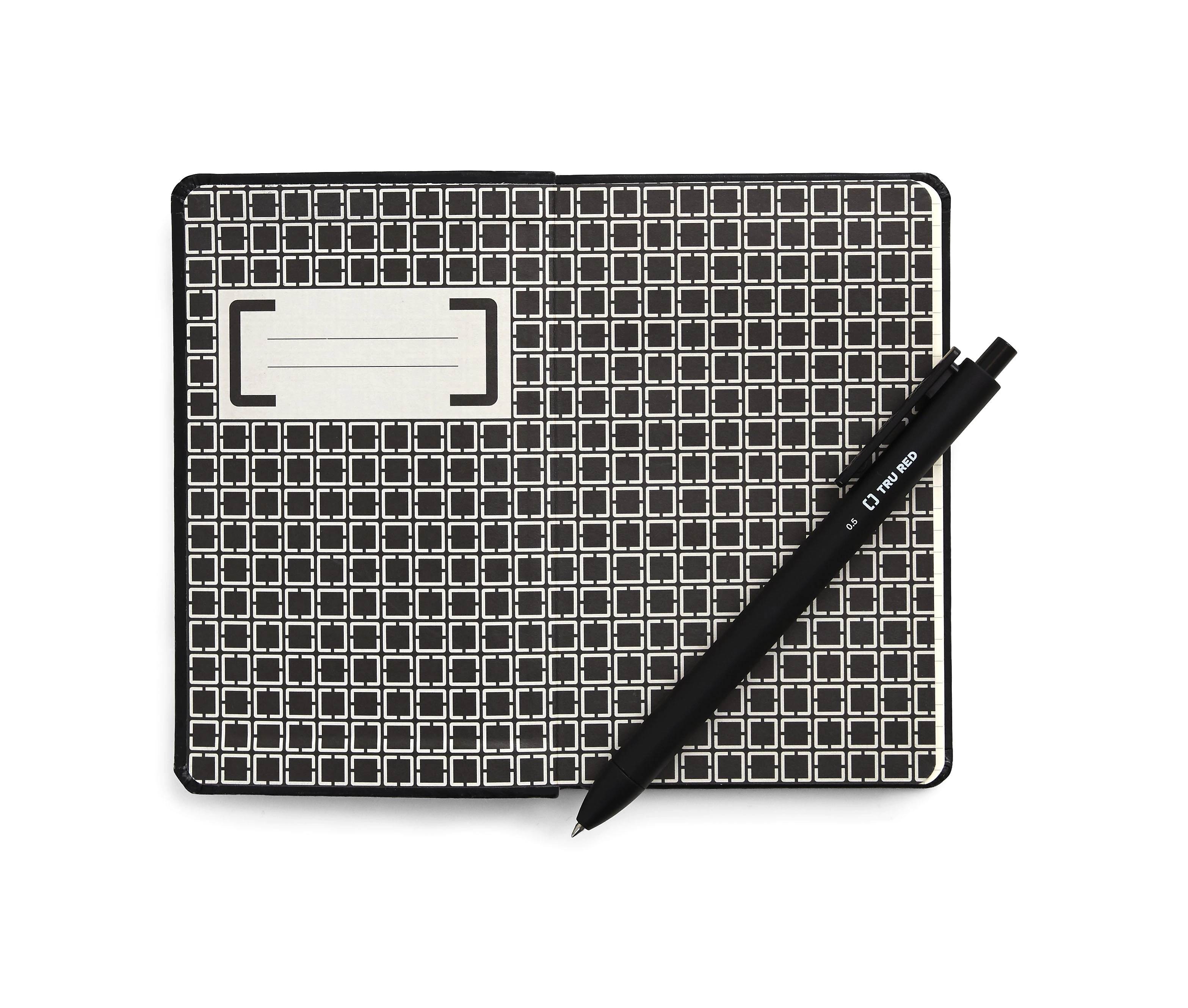 TRU RED Small Flexible Cover Graph Journal Blk TR54781
