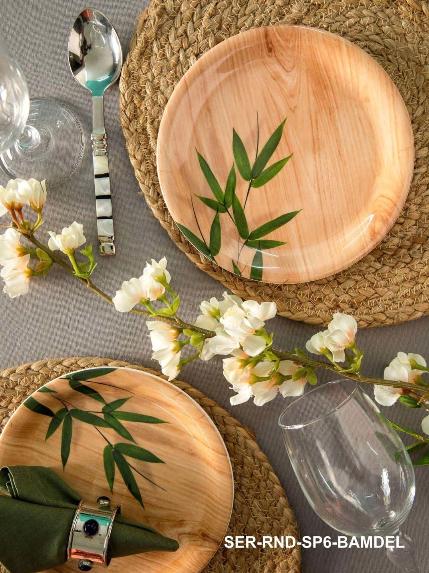 Servewell Bamboo Delite Melamine 19 cm Side Plate - Set of 6