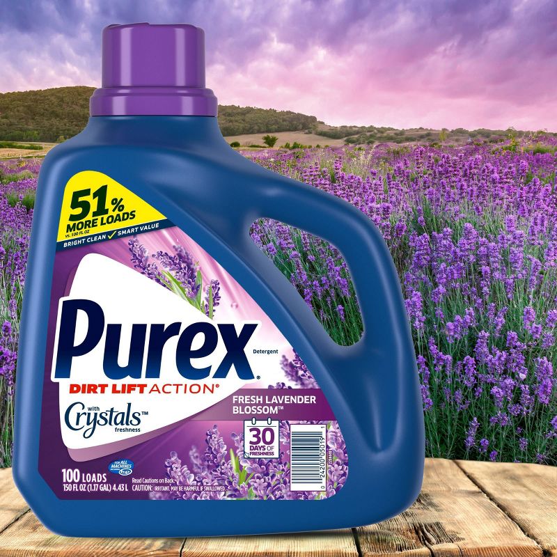 Purex with Crystals Fragrance Lavender Blossom Liquid Laundry Detergent - 150 fl oz