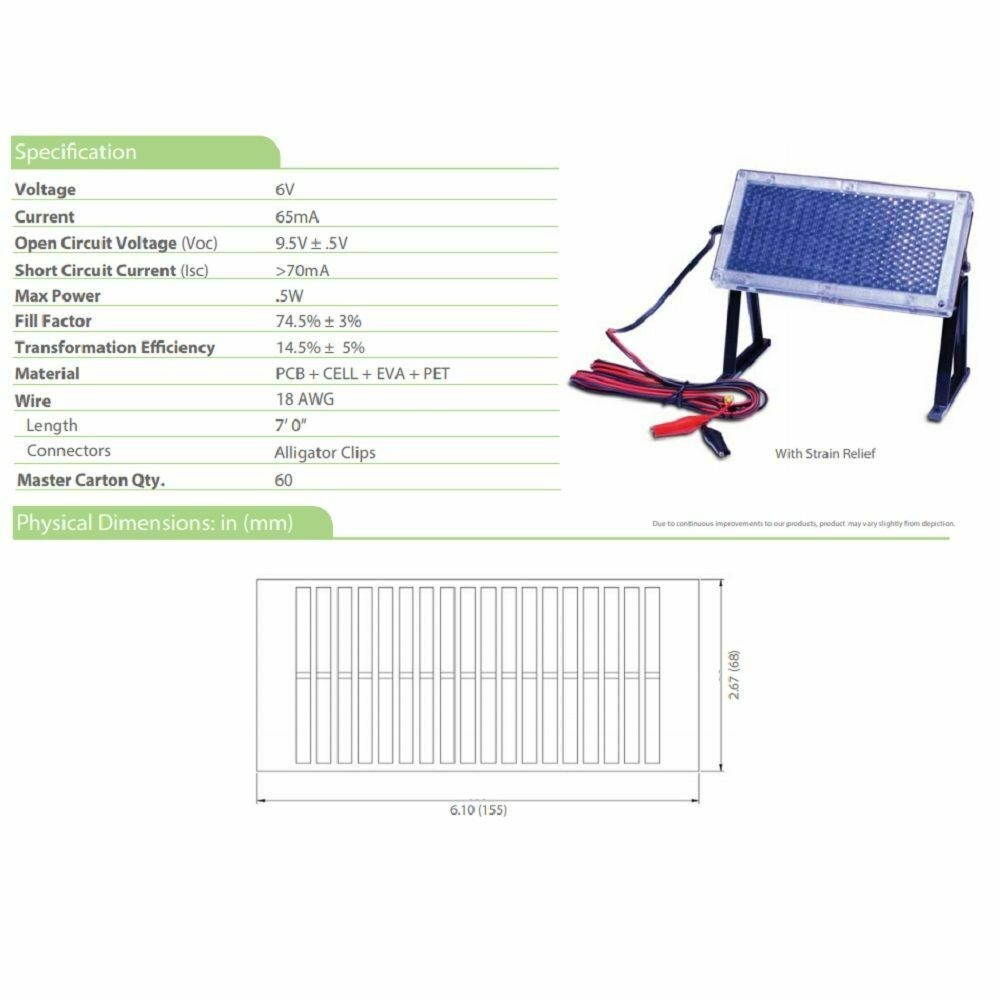 6V SLOAR CHARGER -SOLAR PANEL 6 VOLT