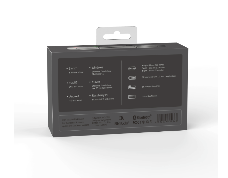 8Bitdo Lite Bluetooth Gamepad for Nintendo Switch Lite, Nintendo Switch & Windows (Turquoise Edition)