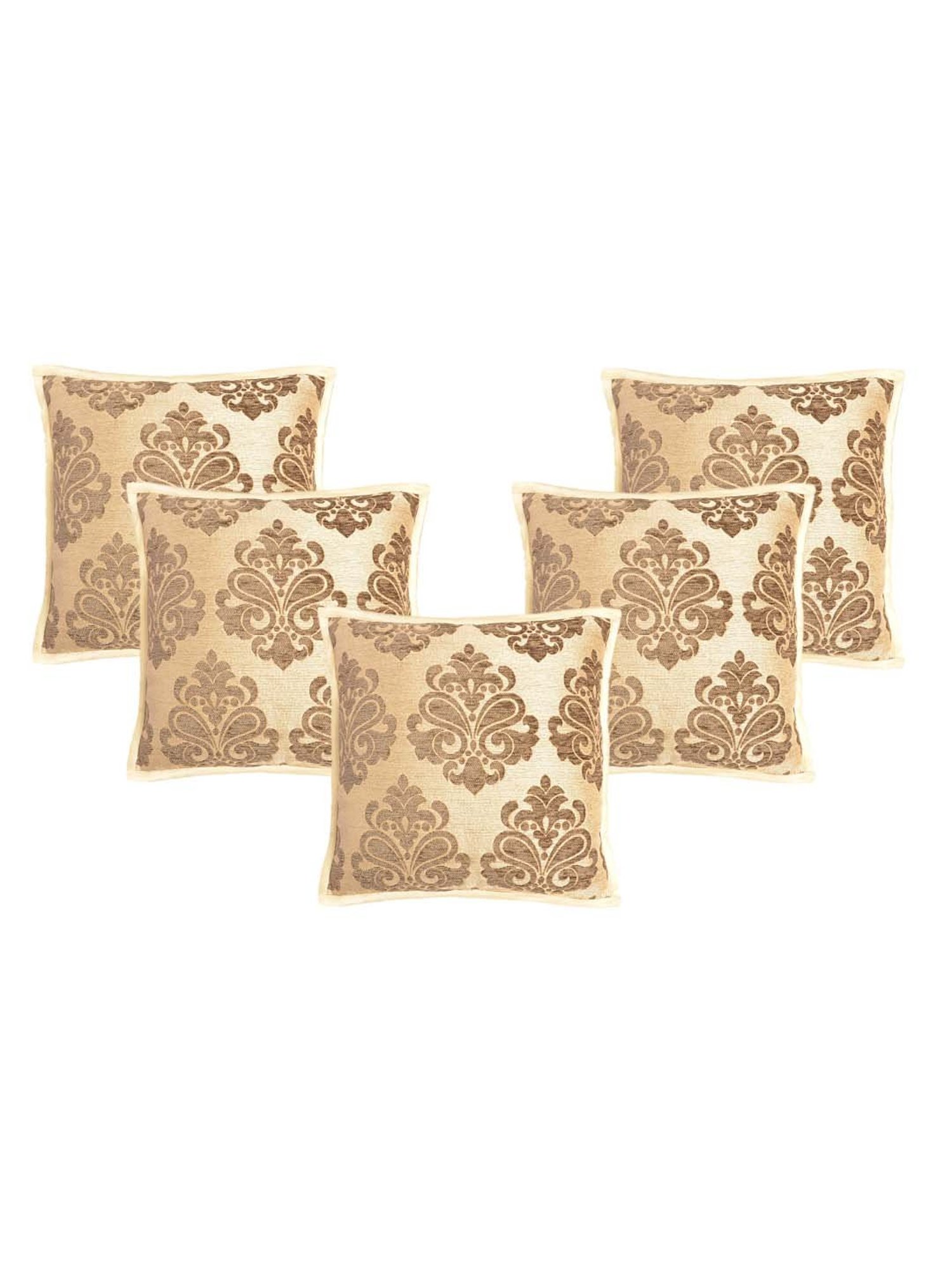 Saral Home Golden Chenille Cushion Covers - Set of 2