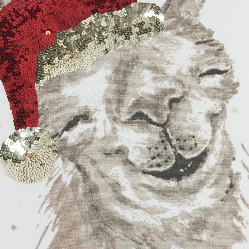 Nourison Home For The Holiday Llama 18" x 18"