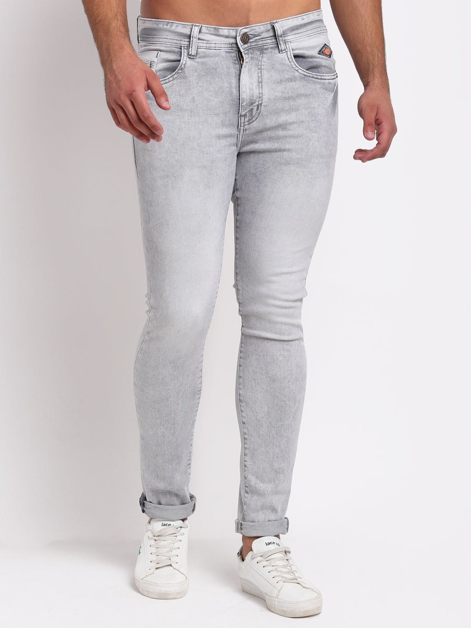Louis Stitch Ash Grey Slim Fit Jeans