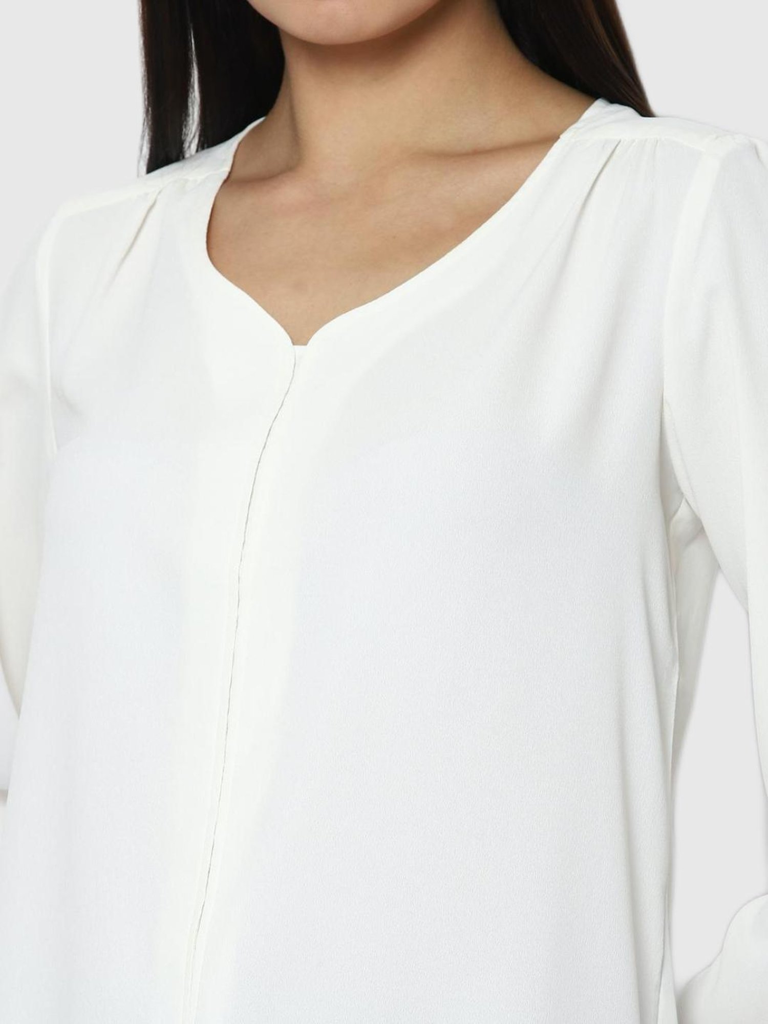 Allen Solly White Regular Fit Top