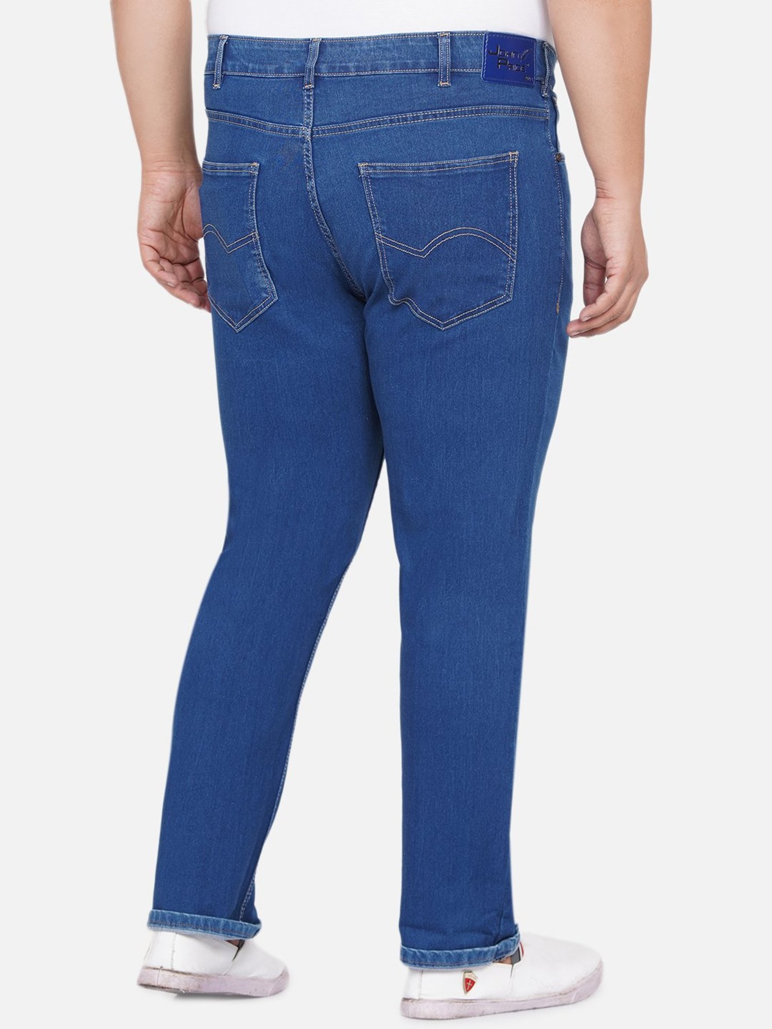 John Pride Blue Regular Fit Plus Size Jeans