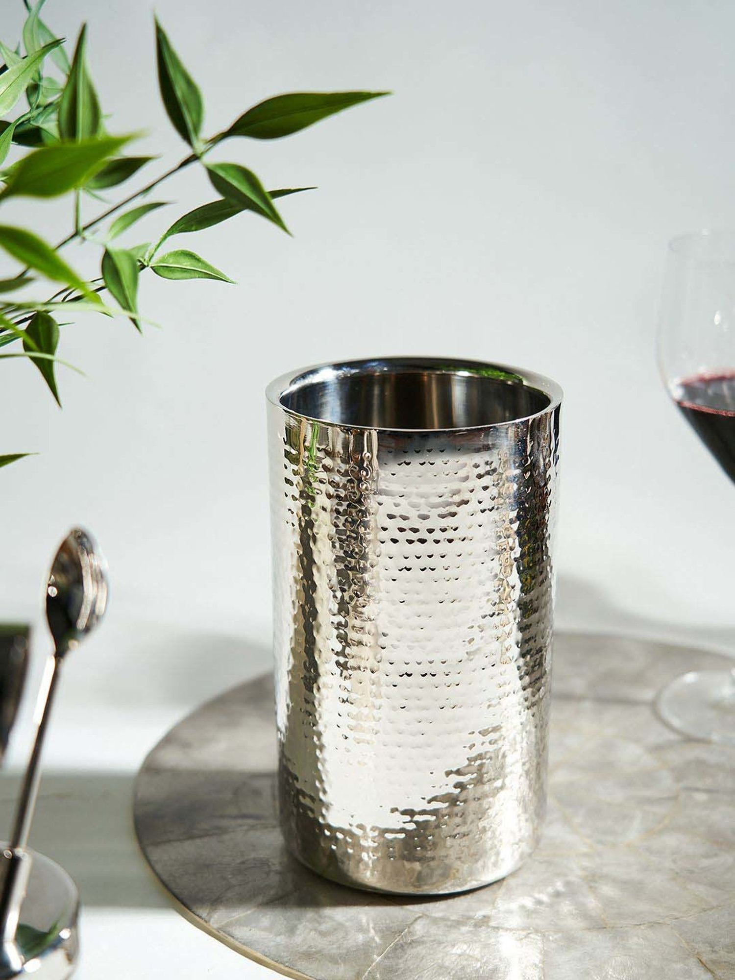 FnS White Stainless Steel 5-Piece Bar Set