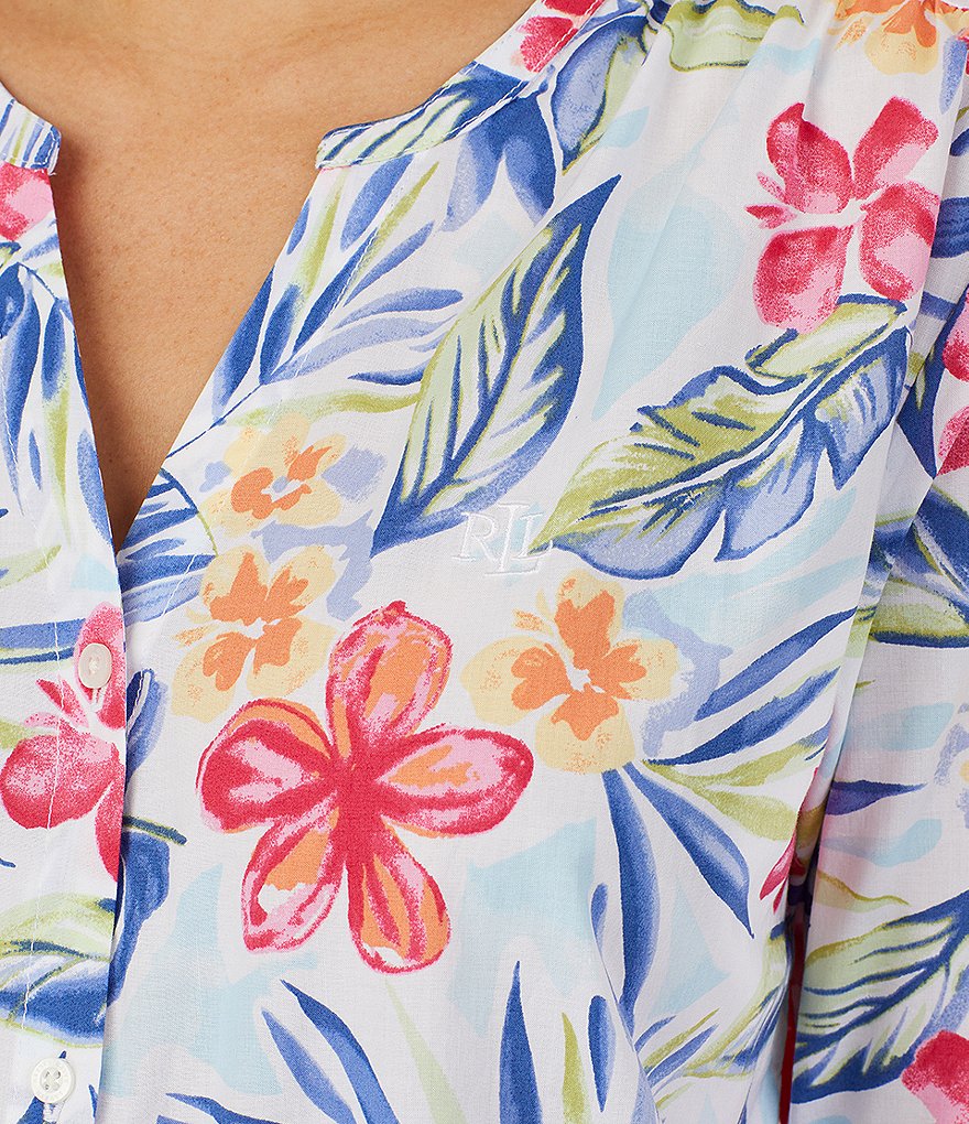 Sleep Sense Wallpaper Printed Short Sleeve Jersey Knit Sleepshirt