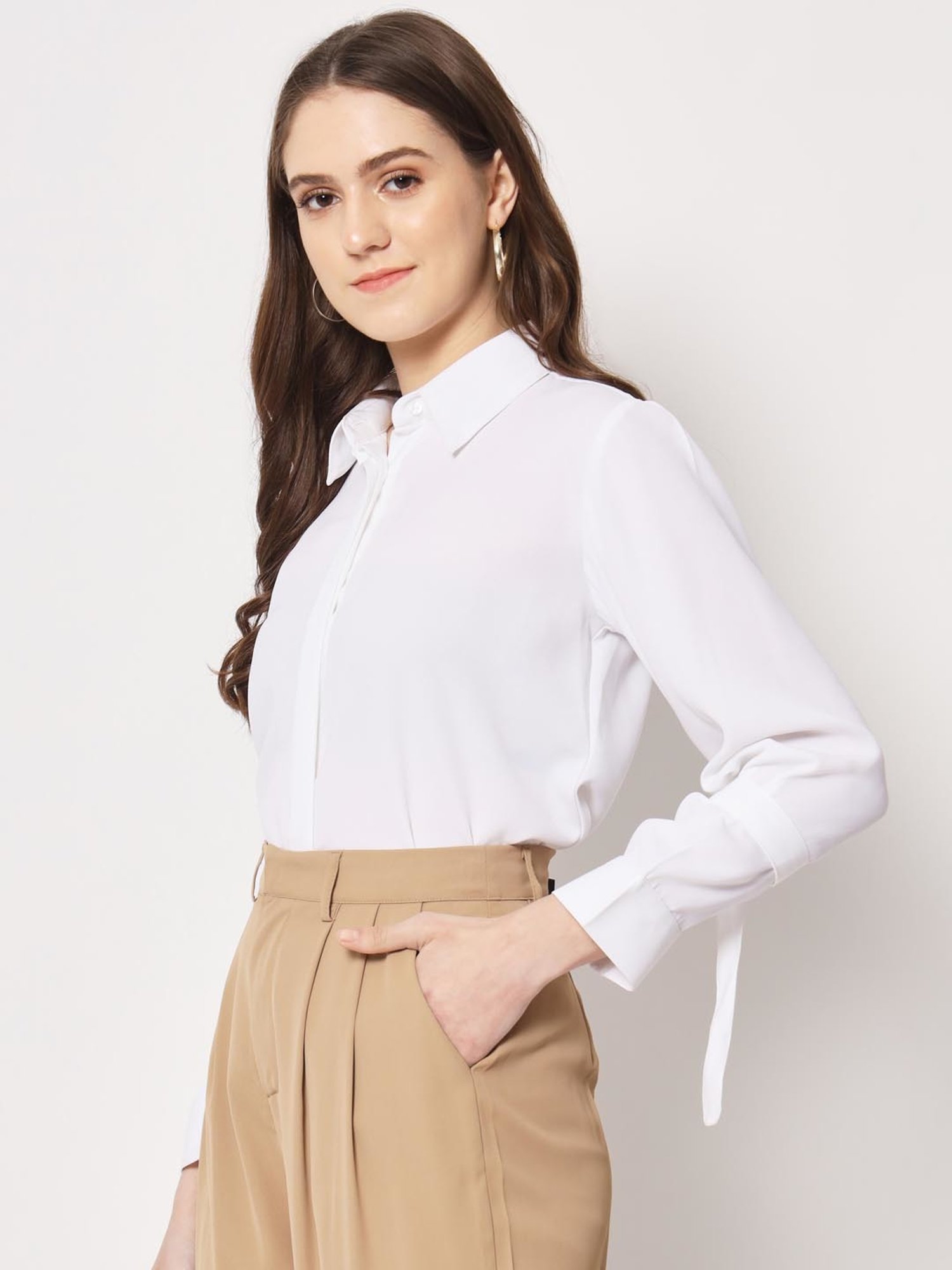 Trend Arrest White Regular Fit Shirt