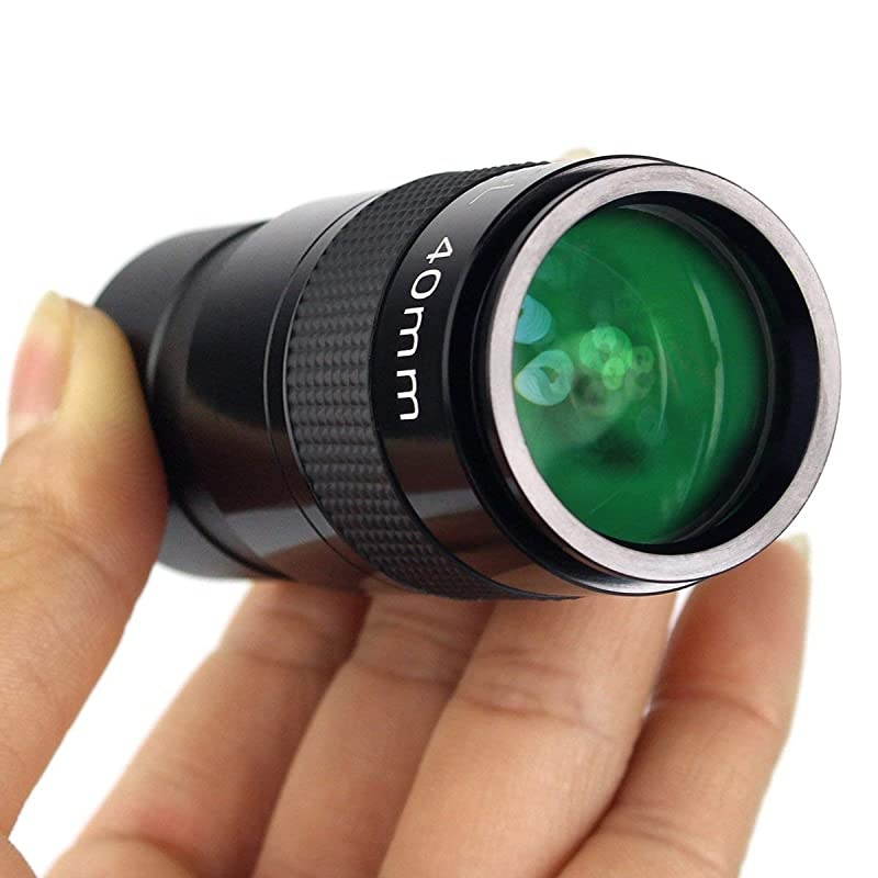 40mm 125 inches Plossl Telescope Eyepiece Fully Multi Green Coated Metal 40 Degree Apparent Field 4 Element for Astronomy Telescope