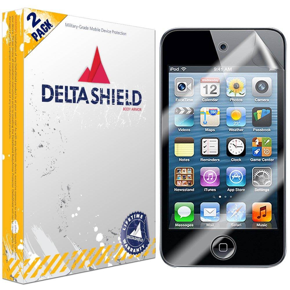 DeltaShield Screen Protector for Apple iPod Touch 4th Gen (2-Pack) BodyArmor Anti-Bubble Military-Grade Clear TPU Film