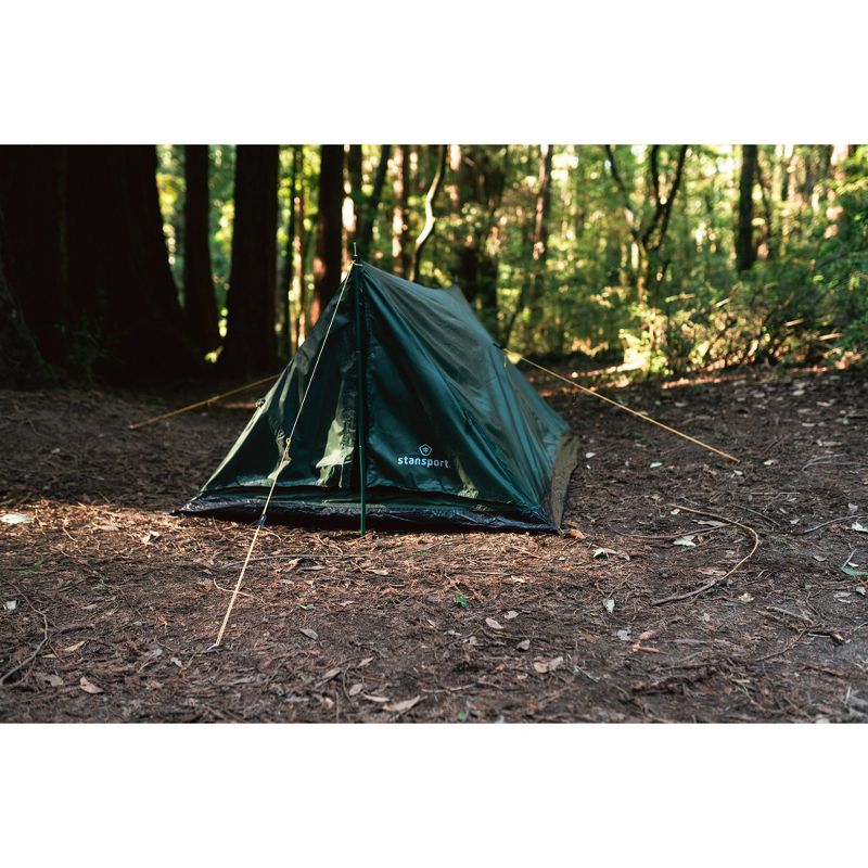Stansport Scout Backpack 2 Person A Frame Tent Forest Green