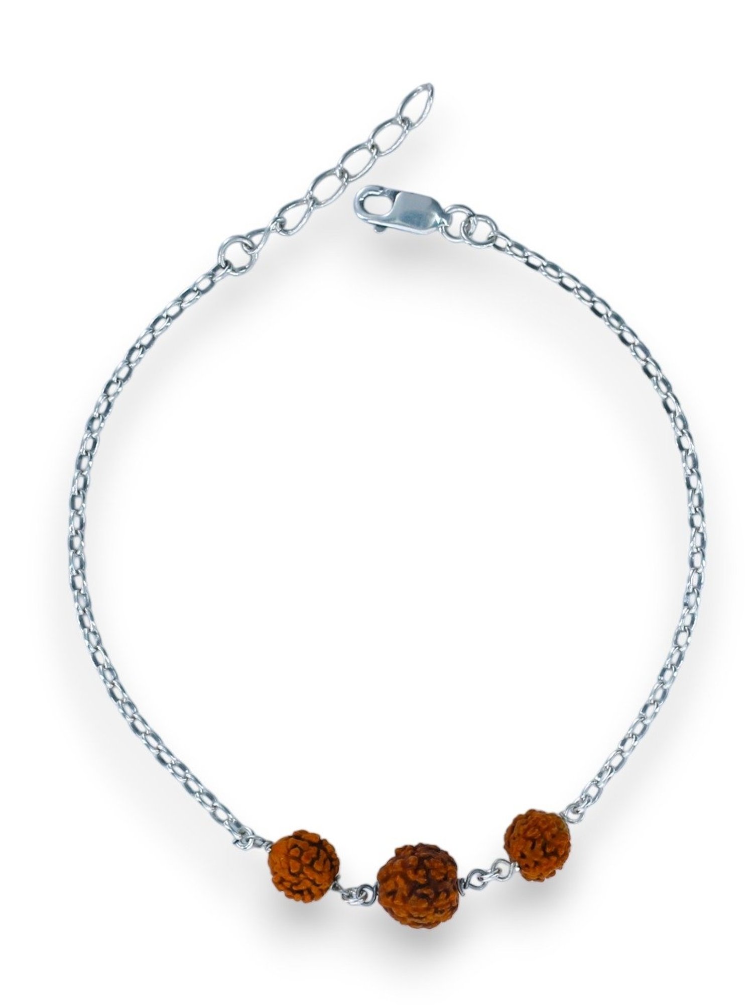 Taraash 92.5 Sterling Silver Rudraksha Rakhi for Men