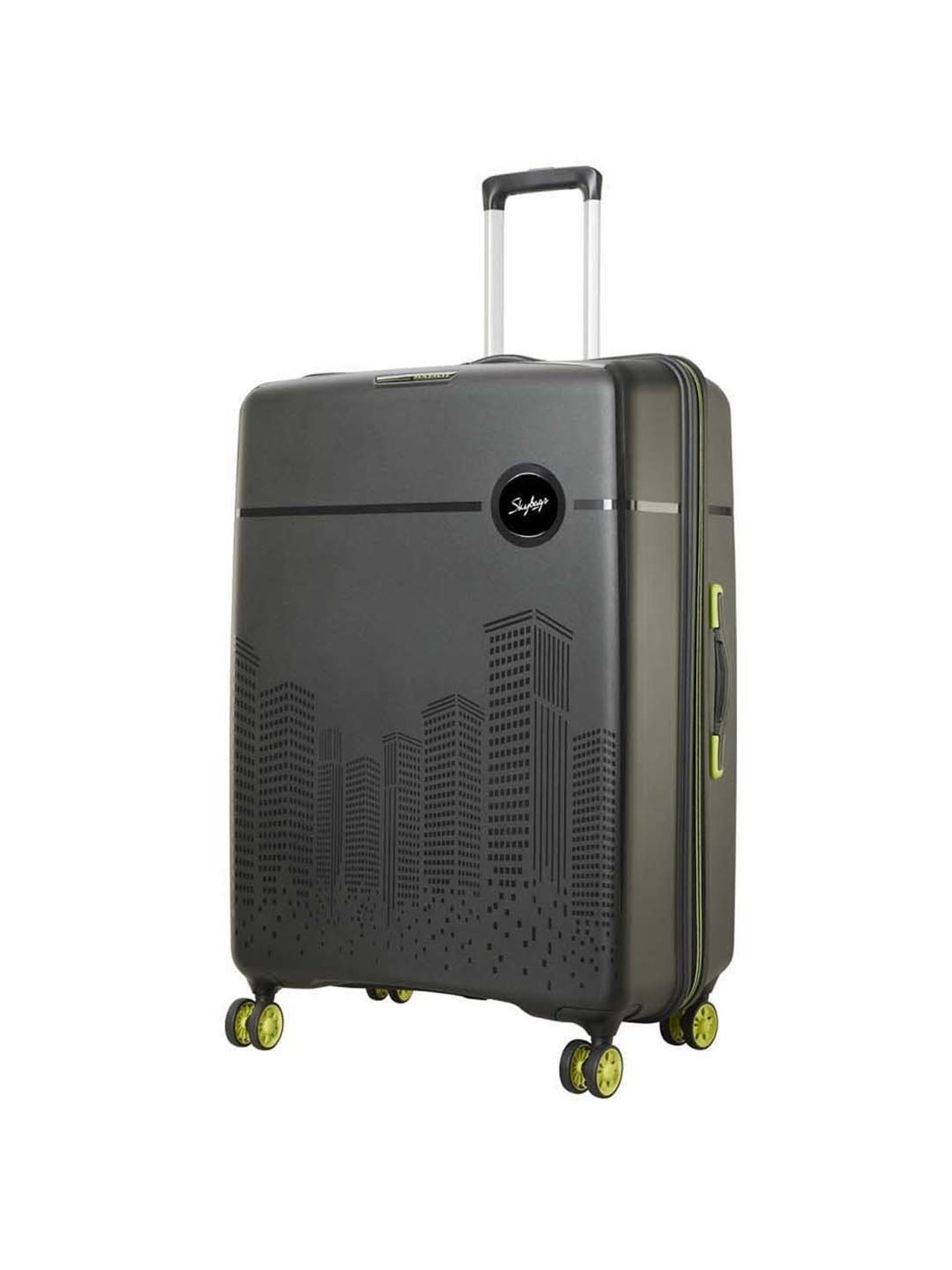 Skybags Cityscape Black Printed Hard Medium Trolley Bag - 48 Ltrs