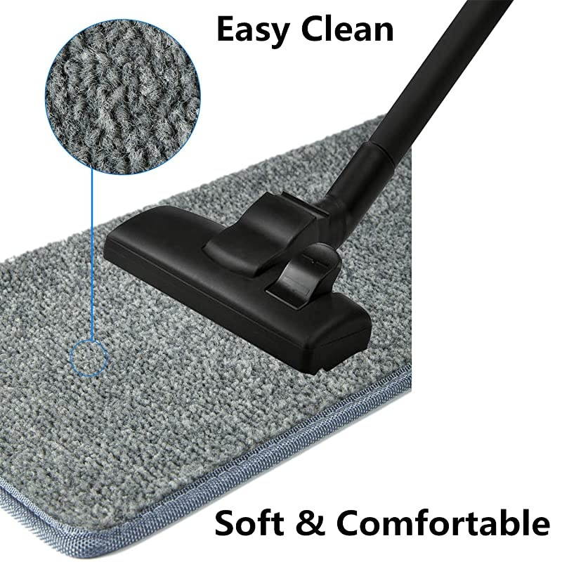 Stair Treads NonSlip Bullnose for Stairs Indoor Stair Pads SelfAdhesive amp Easy Installation Pet amp Child Friendly Skid Resistant amp Washable 2 Pack Grey 10quot x 30quotx 13