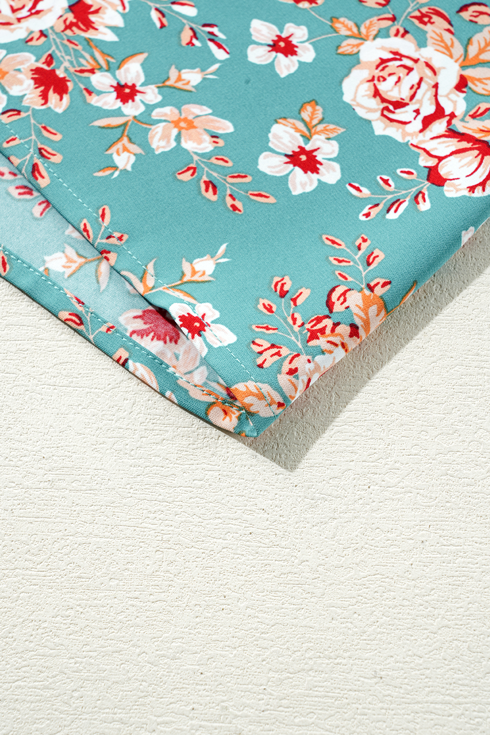 Black Leopard Patchwork Split Neck Ruffle Plus Size Dress