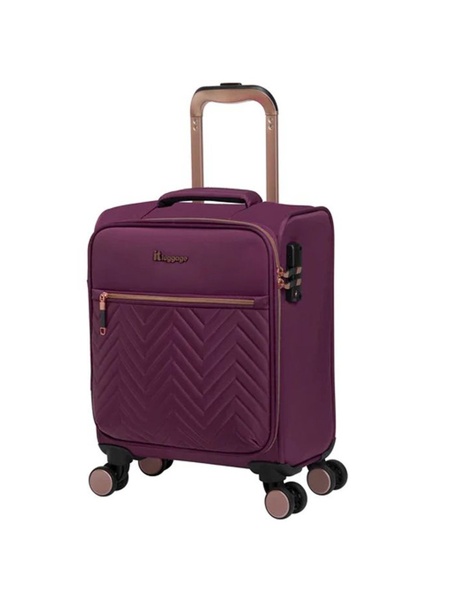 it luggage Bewitching Purple Underseater 18 inches Soft Case Trolley Bag with TSA Lock