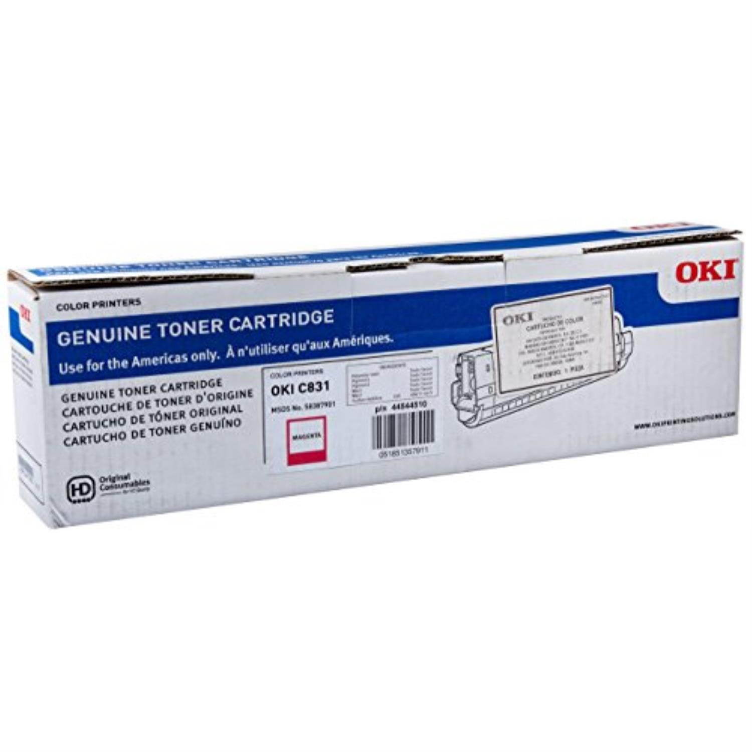 oki magenta toner cartridge, 10000 yield 44844510