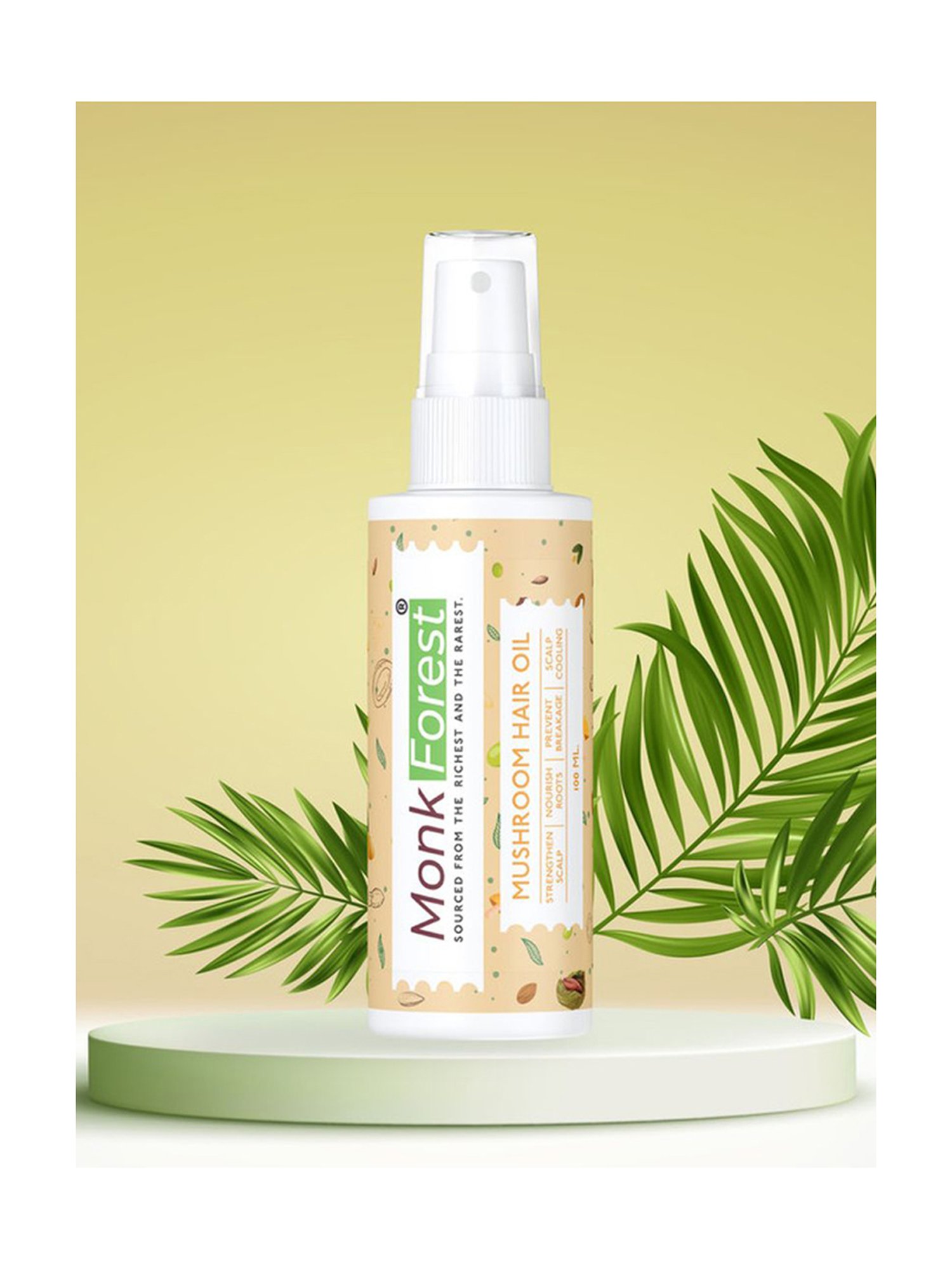 Monk Forest Mushroom Hair Shampoo, & Conditioner & Hair Oil with Cooling Effect