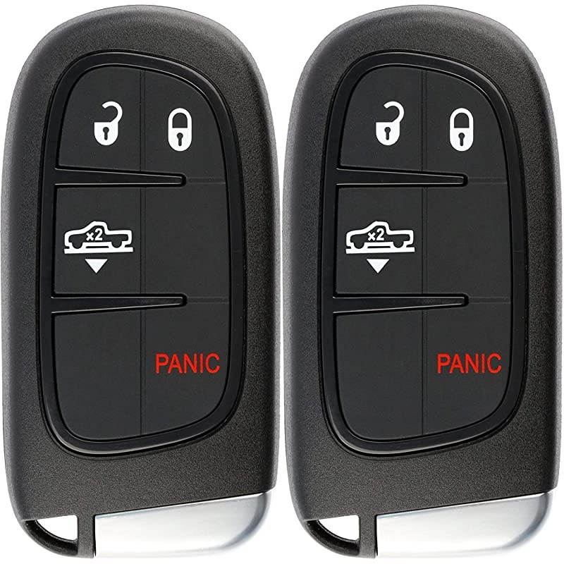 Keyless Entry Remote Smart Car Key Fob Alarm for Air Suspension Dodge Ram 1500 2500 GQ454T Pack of 2