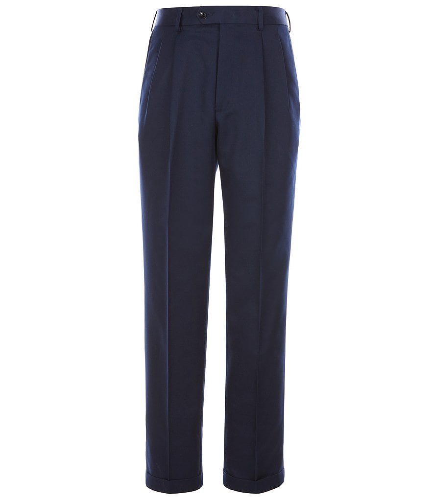 Roundtree & YorkeTravel Smart Non-Iron Pleated Ultimate Comfort Microfiber Stretch Fashion Dress Pants