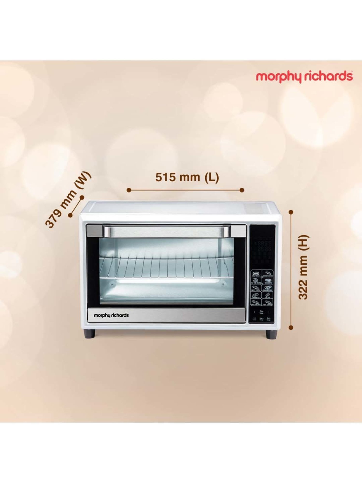 Morphy Richards 35SS DIGICHEF 35 L 1800W Oven Toaster Grill (Silver)