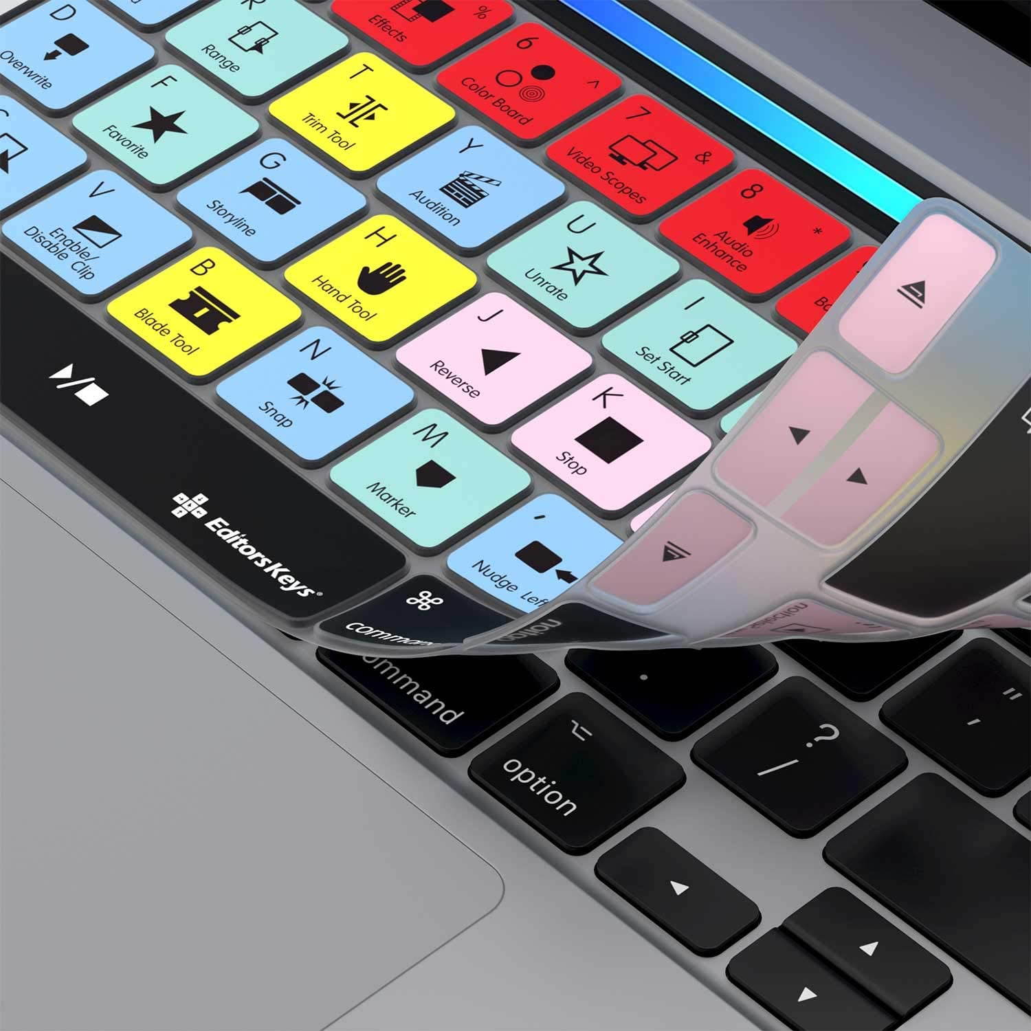 Final Cut Pro X Keyboard Cover for 13" & 16" MacBook Pro 2020+ | Genuine Shortcut Cover by Editors Keys | Will not fit Other MacBook Models